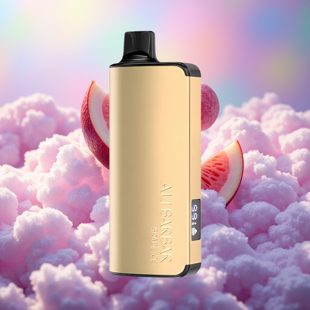 Alibarbar Ingot 9000 Puffs 22ml 2350mAh Viinamarja Jää Ühekordselt Kasutatav Vape