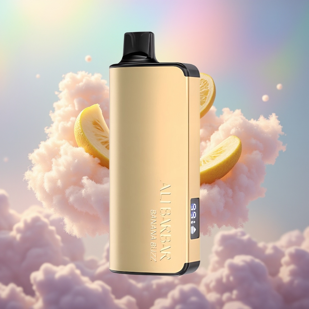 Alibarbar Ingot 9000 Puffs Ühekordselt Kasutatav Vape Banaanimõnu