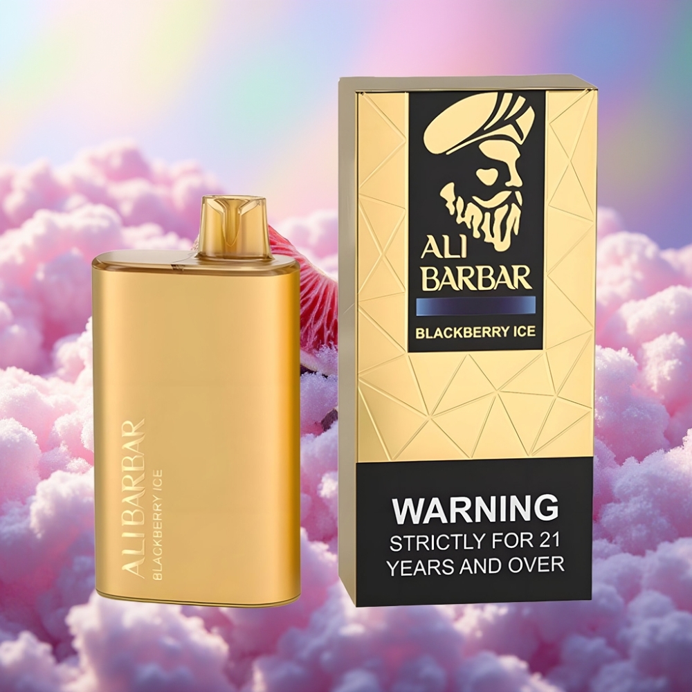 Alibarbar Rich 8000 Puffs Ühekordselt Kasutatav Vape Mustika-Jää