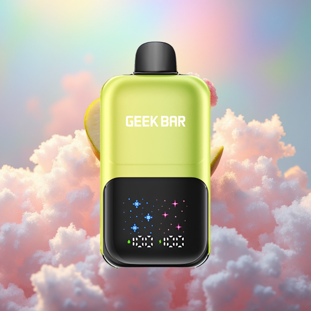 GEEK BAR 2GO 20ml 50000 Tõmmet Interaktiivne Ekraan 3-Tasemelise Maitse/Jahutusega Topeltpaak Laaditav Akuga Hapu Õun Jää Ühekordselt Kasutatav Vape Pen