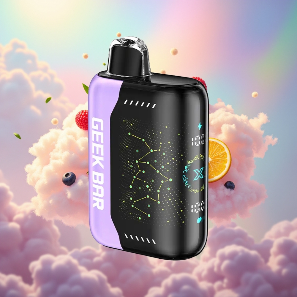 GEEK BAR Pulse X 25000 Tõmmet 18mL Eelnevalt Täidetud Vedelik Dual Mesh Mähis 3D Kumer Näidiku Ekraan USB Type-C Laadimispordiga