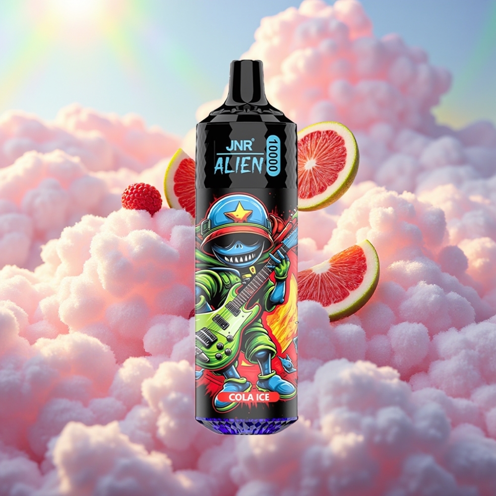 JNR Alien 10000 Puffs KolaJää 850mAh Akuga 20ml Vedelik 1.2 Ohm Mesh Mähis RGB-tuled
