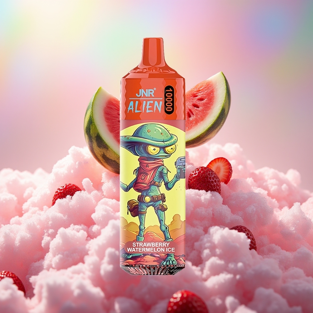 JNR Alien 10000 Puffs Maasika-Arbuusi Jää Ühekordselt Kasutatav Vape