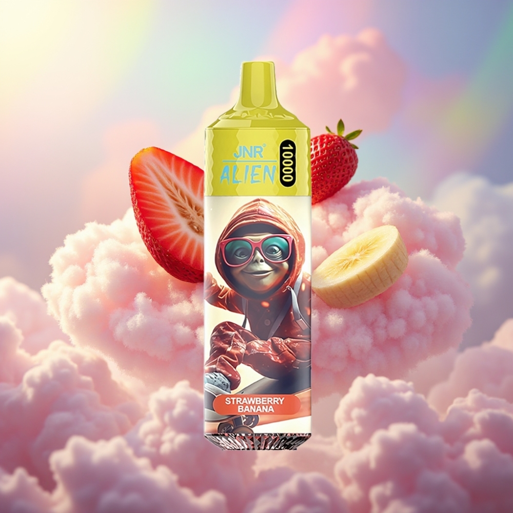 JNR Alien 10000 Puffs Mahutav 850mAh Maasik-Banaan