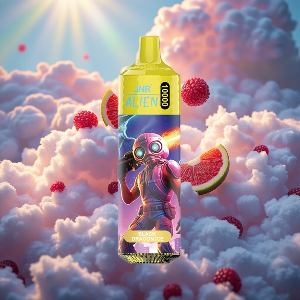 JNR Alien 10000 Puffs Must Draakon Jää Ühekordselt Kasutatav Vape