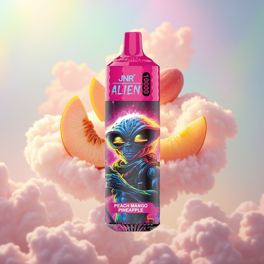 JNR Alien 10000 Puffs Vape Virsik-mango-ananass (850mAh, 20ml, Type-C, RGB)