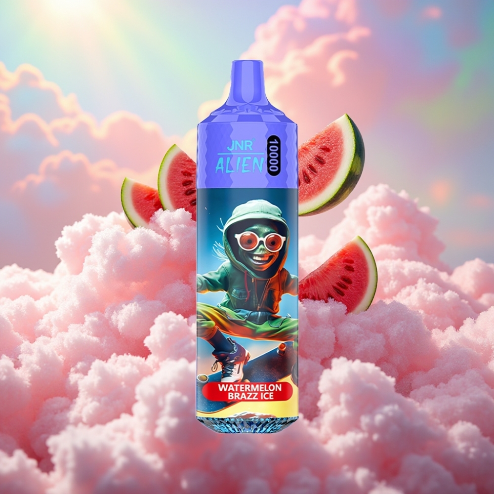 JNR Alien 10000 Puffs Ühekordselt Kasutatav Vape Arbuusi Brazz Jää 850mAh, 20ml, Type-C