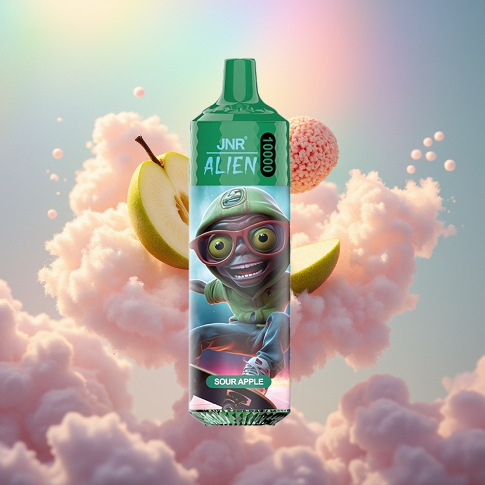 JNR Alien 10000 Puffs Ühekordselt Kasutatav Vape Hapune Õun