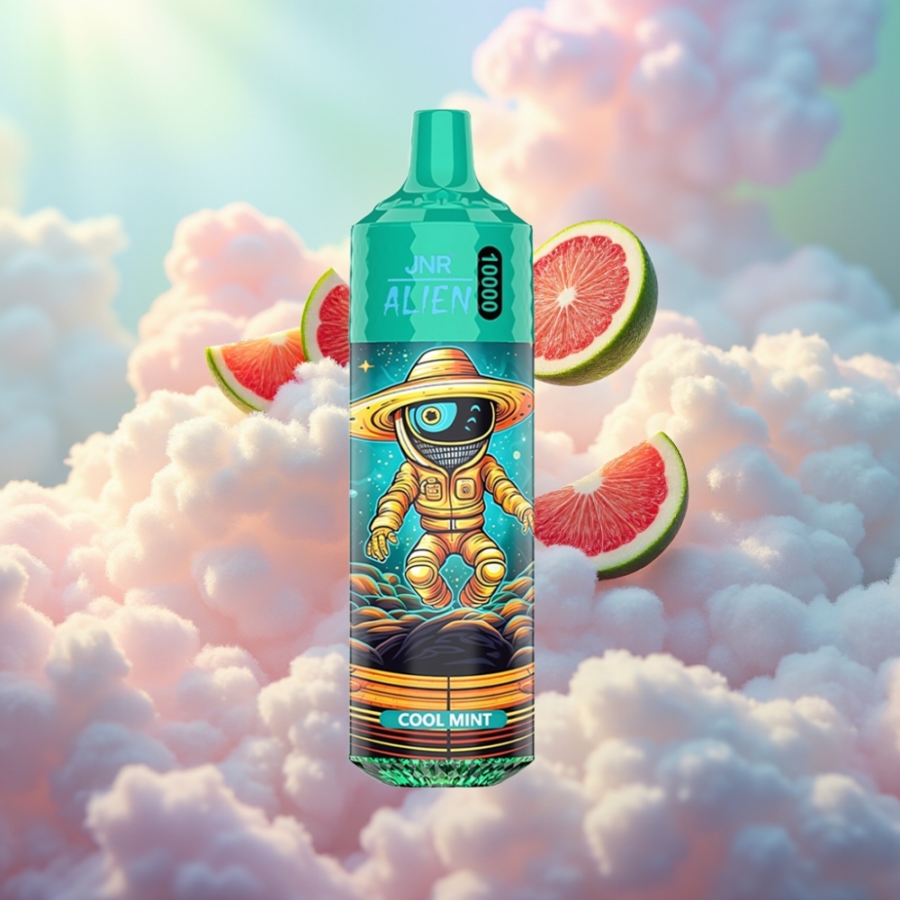 JNR Alien 10000 Puffs Ühekordselt Kasutatav Vape Jahumaa (Cool Mint) – 850mAh, 20ml, Type-C