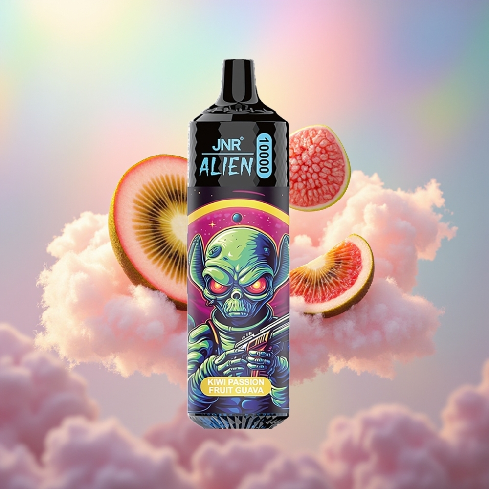 JNR Alien 10000 Puffs Ühekordselt Kasutatav Vape Kiivi-maranja-guava