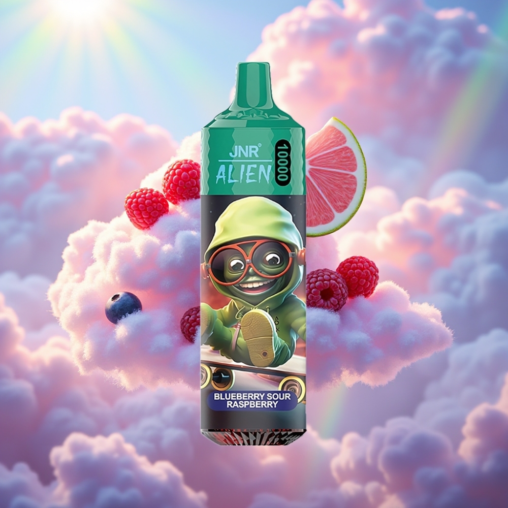 JNR Alien 10000 Soodad Puffs, 850mAh, Sinised Mustikad-Haprad Vaarikad