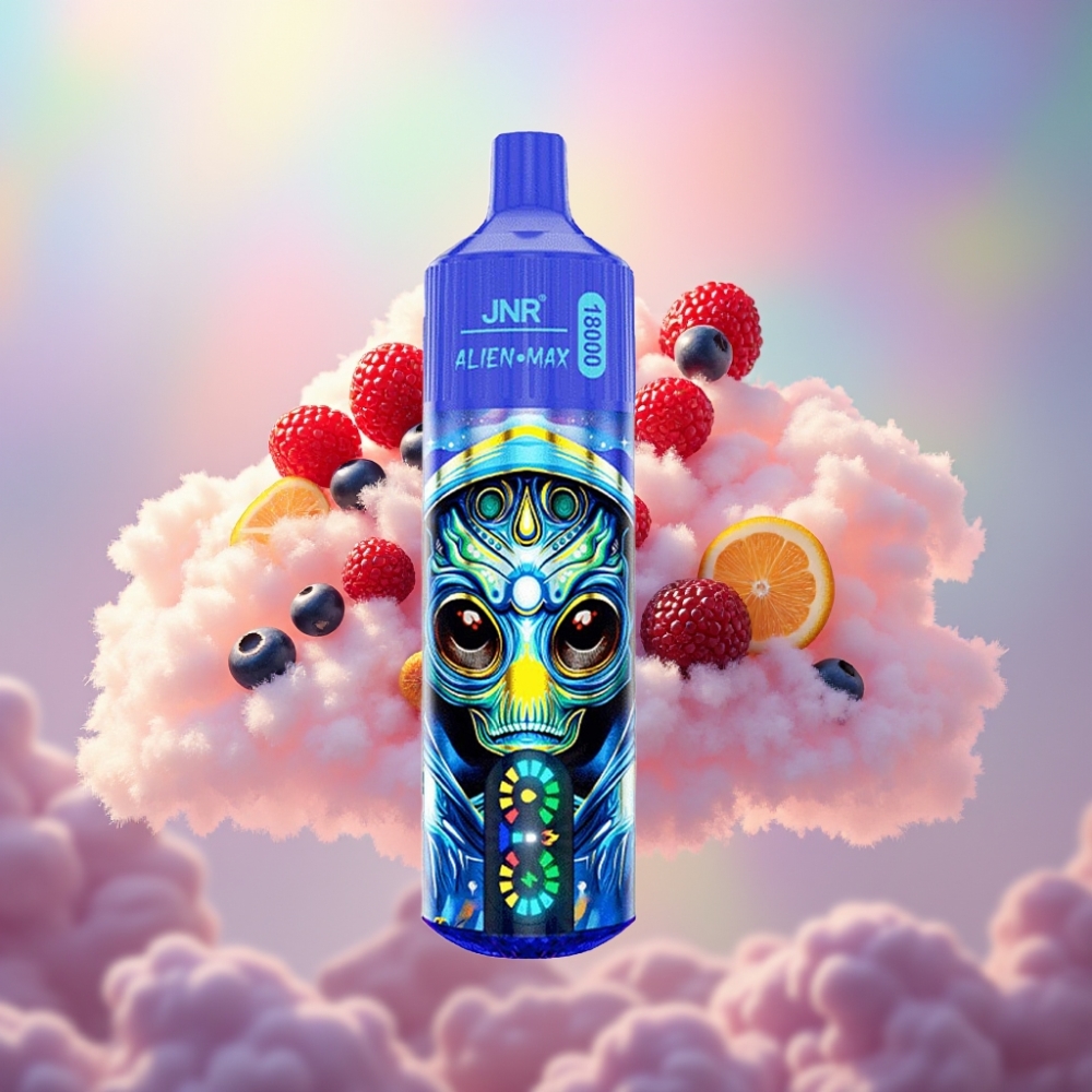 JNR Alien Max 18000 Puffs LED-kuvari, 28ml Segatud Marjad, 850mAh