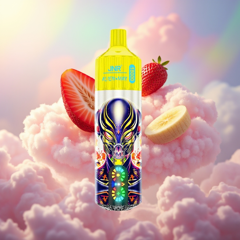 JNR Alien Max 18000 Söögid Tark LED Ekraan Topeltvõre & Topelt Tuum Umbes 18000 Söögid 20 Maitset 850mAh Akumaht 28ml E-vedelik Type-C Kiirlaadimine Nikotiinisisaldus 0%,2%,3%,5%