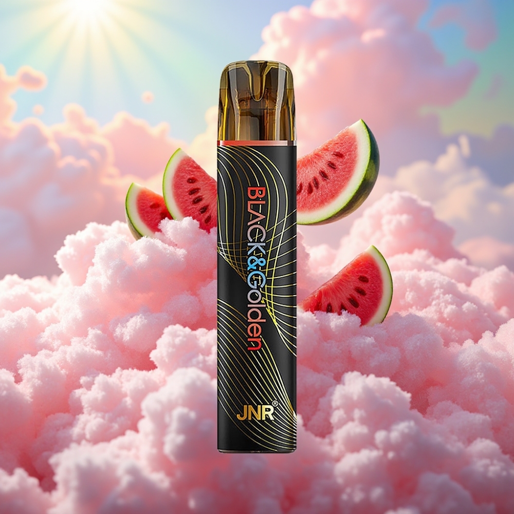 JNR Black&Golden 600+200 Puffs Ühekordne Vape Arbuusi Jää