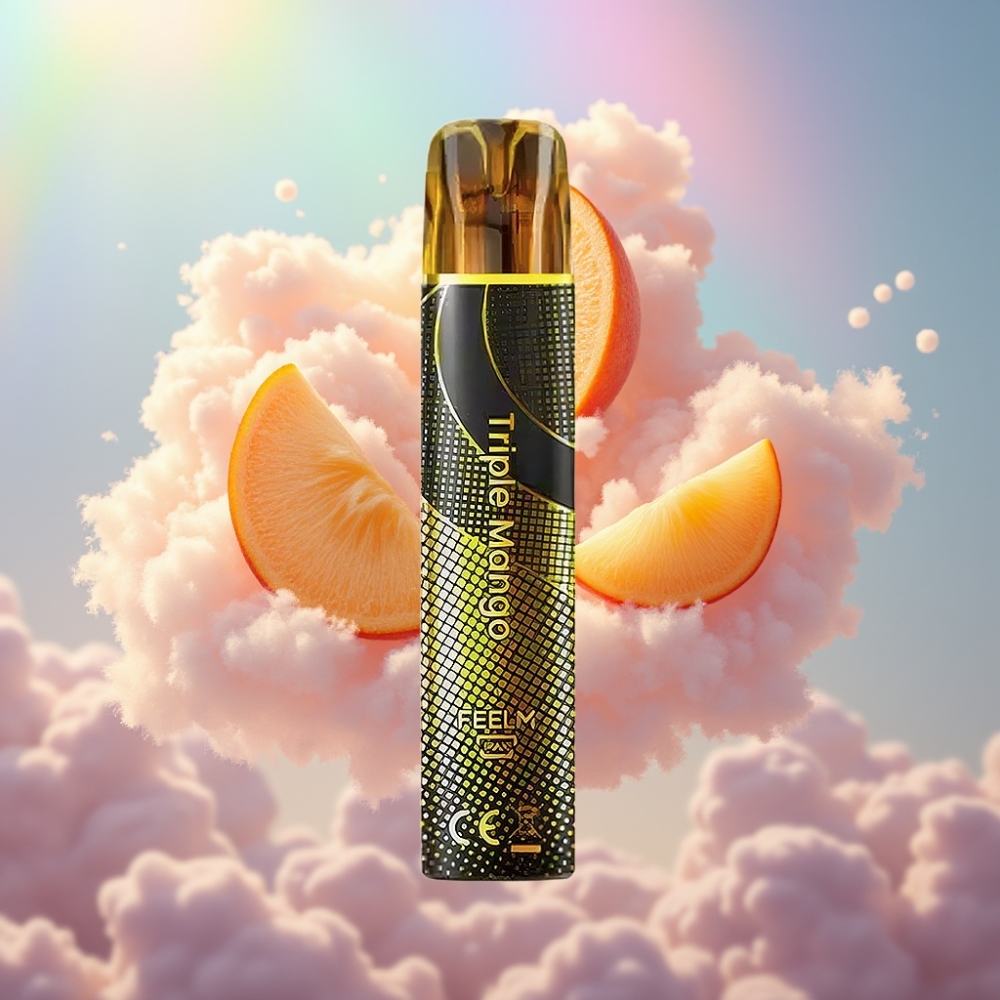 JNR Black&Golden 600+200 Puffs Ühekordne Vape Kolmekordne Mango 600+200 Puffs 550mAh 2ml
