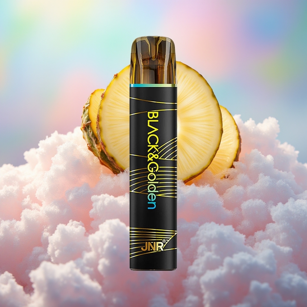 JNR Black&Golden 600+200 Puffs Ühekordselt Kasutatav Vape Ananass-Jää