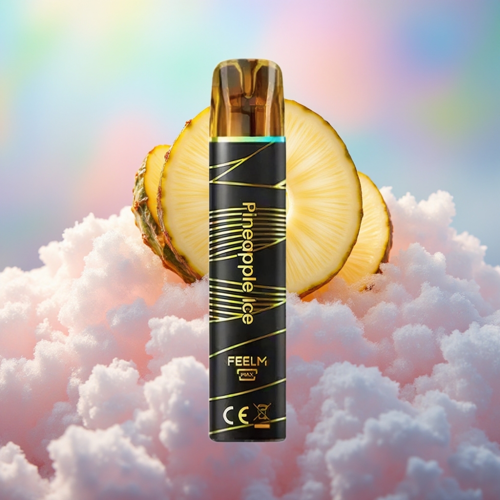 JNR Black&Golden 600+200 Puffs Ühekordselt Kasutatav Vape Ananass-Jää