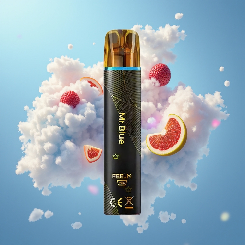 JNR Black&Golden 600+200 Puffs Ühekordselt Kasutatav Vape Hästi Sinine