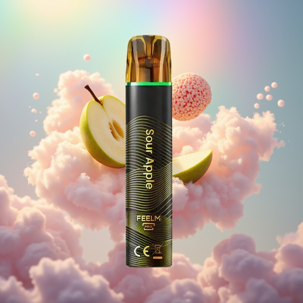 JNR Black&Golden 600+200 Puffs Ühekordselt Kasutatav Vape Hapune Õun