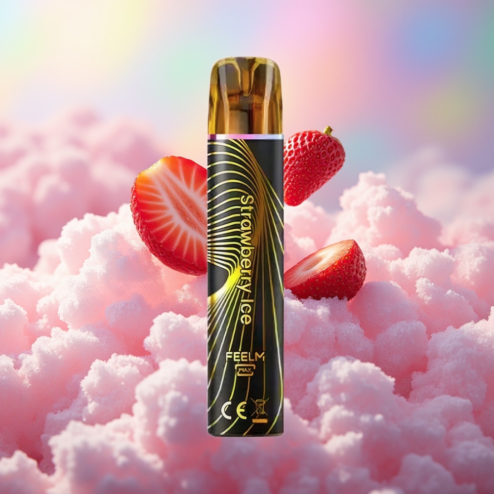 JNR Black&Golden 600+200 Puffs Ühekordselt Kasutatav Vape Maasikajää