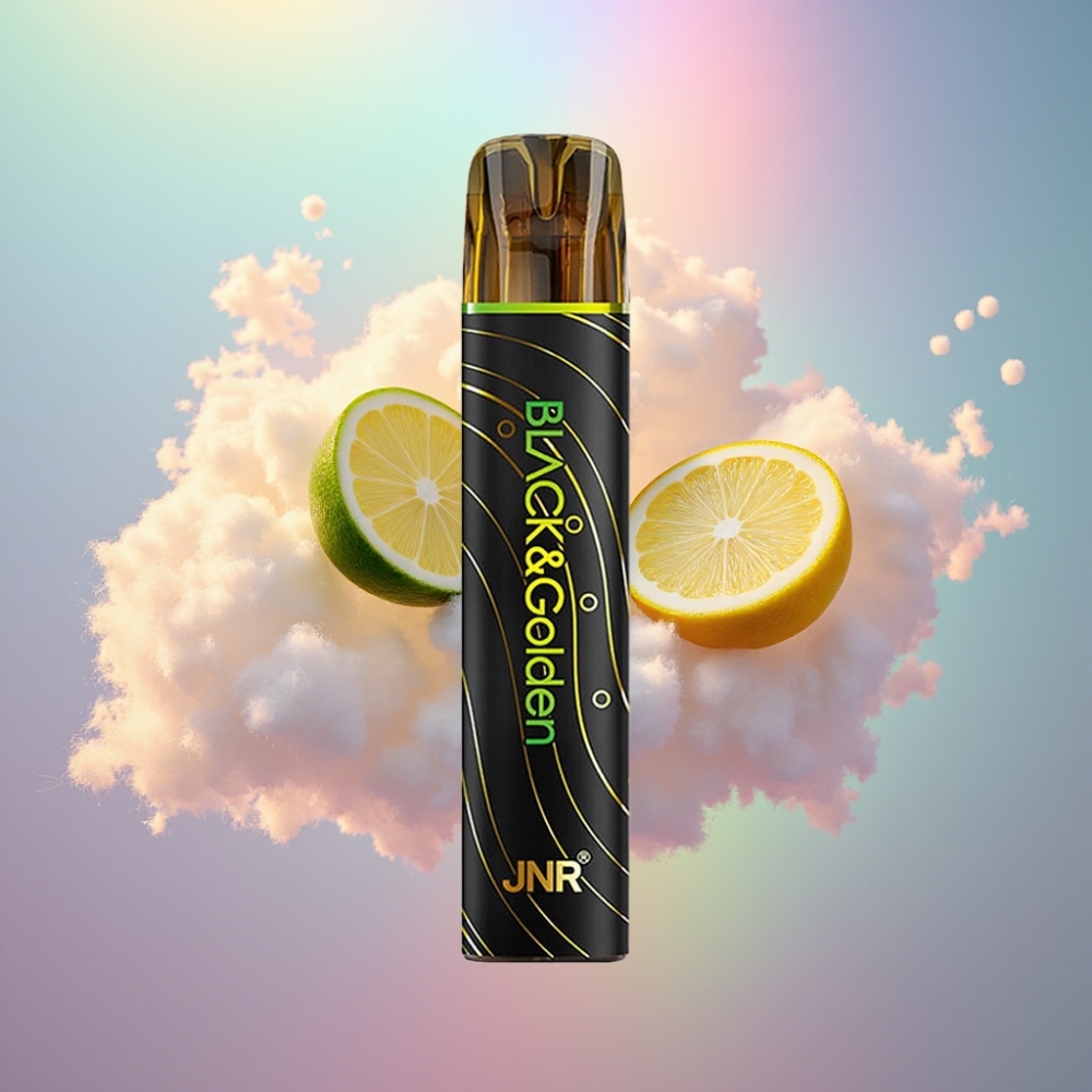 JNR Black&Golden 600+200 Puffs Ühekordselt Kasutatav Vape Sidrun & Laim