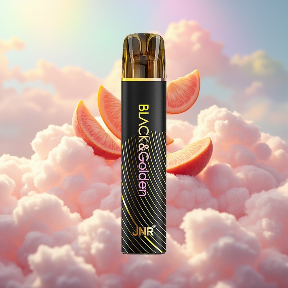 JNR Black&Golden 600+200 Puffs Ühekordselt Kasutatav Vape Virsik-Mango