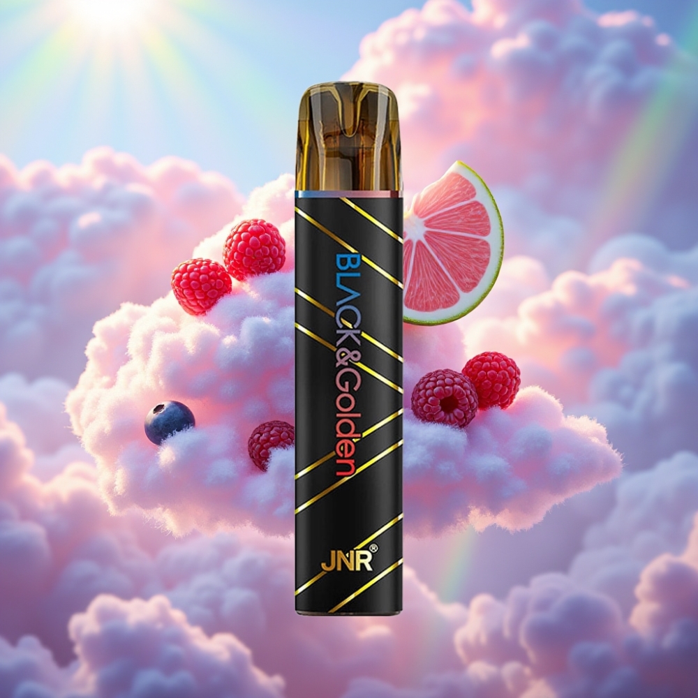 JNR Black&Golden 600+200 Suts Ühekordselt Kasutatav Vape Mustikas-Hapukarasmari