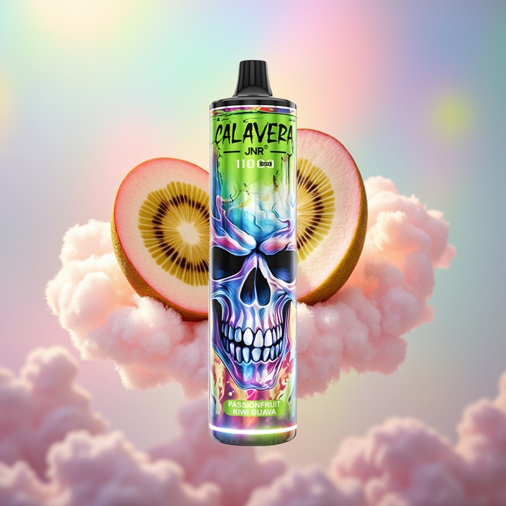 JNR Calavera 11000 Löögi Kasutatav Auruparandus, Tüüp-C laadimispordiga, 21ml Vedeliku Mahutavus, Passioonivilja-Kiivi-Guava