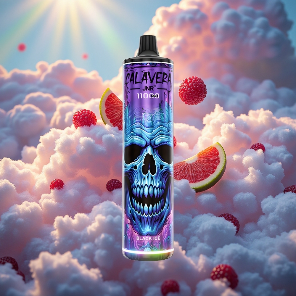 JNR Calavera 11000 Puffs Ühekordne Vape Must Jää