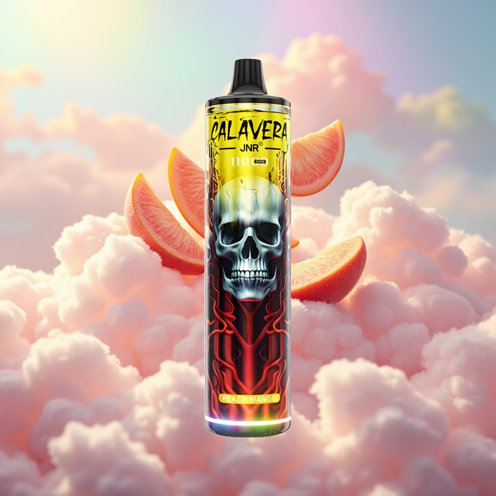 JNR Calavera 11000 Puffs Ühekordselt Kasutatav Vape Virsik-Mango, Type-C, 850 mAh, 21ml