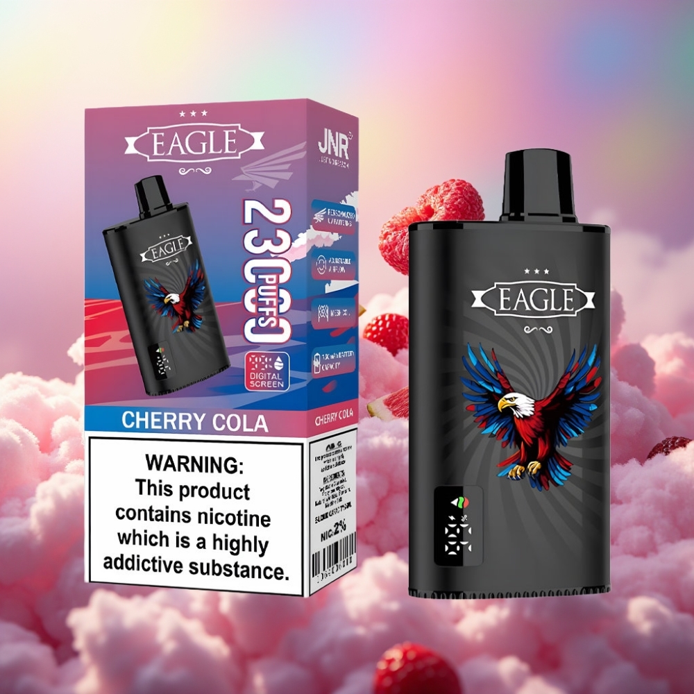 JNR EAGLE Smart 23000 Sutsutavat Vape Digitaalekraaniga 1.0ohm Mesh Poolus Cherry Cola