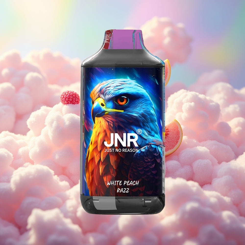 JNR Falcon 16000 Puffs Disposabel Vape Valge Virsik-Murakas