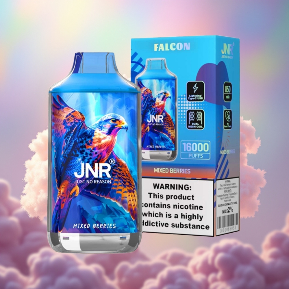 JNR Falcon 16000 Puffs Segamari (Mixed Berries) 850 mAh Tüüp-C Laadimine