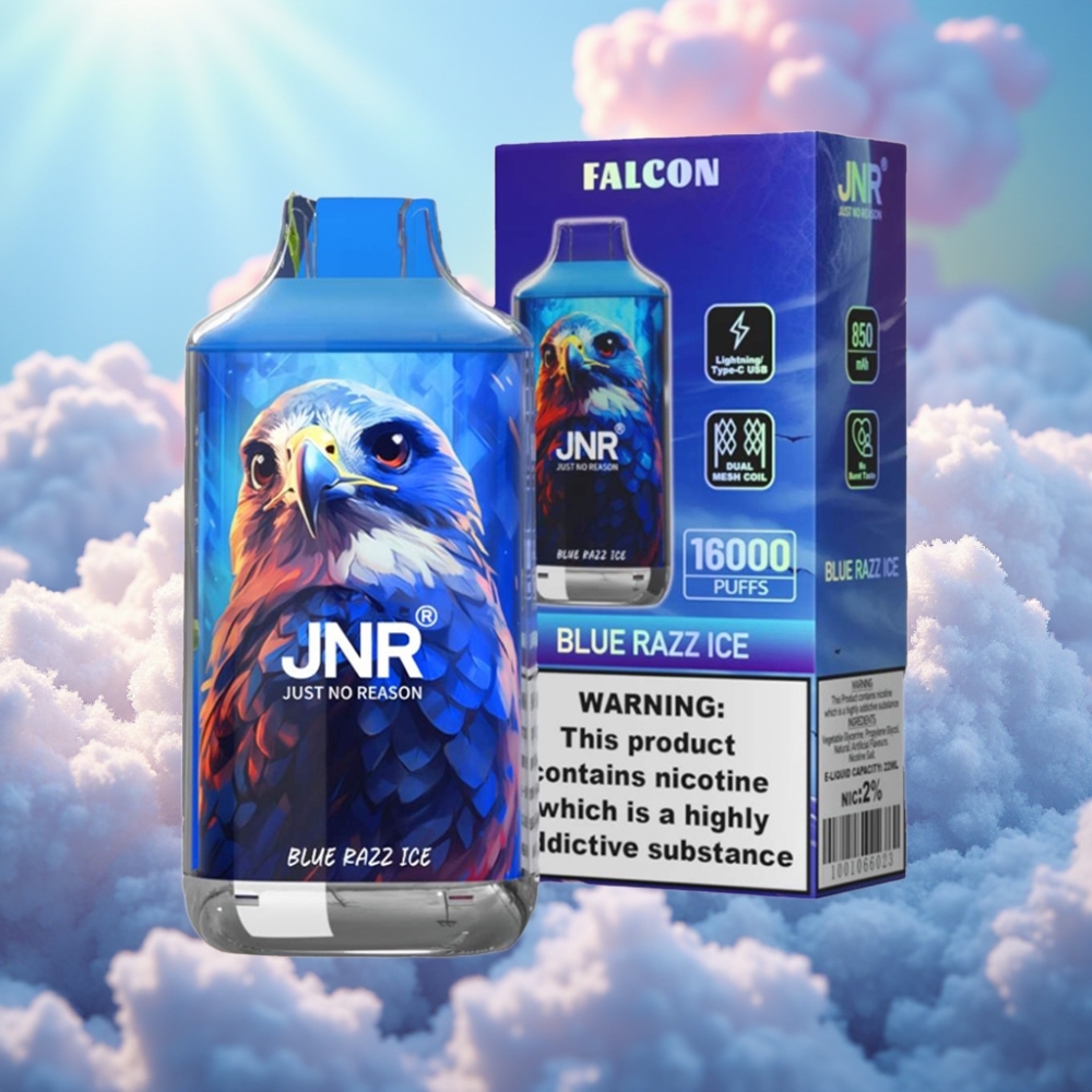 JNR Falcon 16000 Puffs Ühekordselt Kasutatav Vape Sinine Sõstar-Jää
