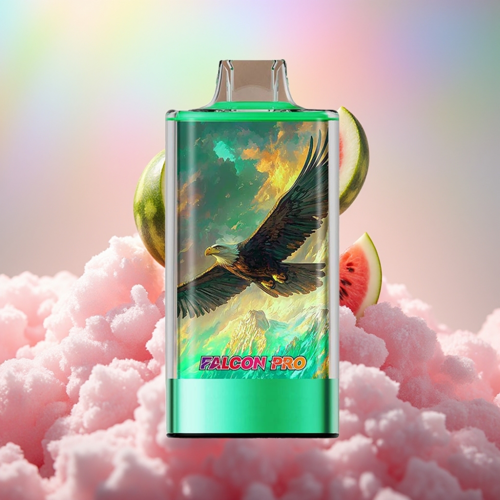 JNR Falcon Pro 28000 Ühekordne Vape Kivi-Arbuusi Jää 30ml eeltäidetud 950mAh aku 28000 tossu 5% nikotiini Tark ekraan Topeltvõrkkruut USB-C laadimine MTL suitsetamine