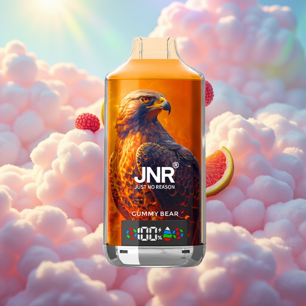JNR Falcon X 18000 Puffs Gummi-Karu Disposabelne Vape (750mAh, 24ml, Dual Mesh Coil, Type-C)