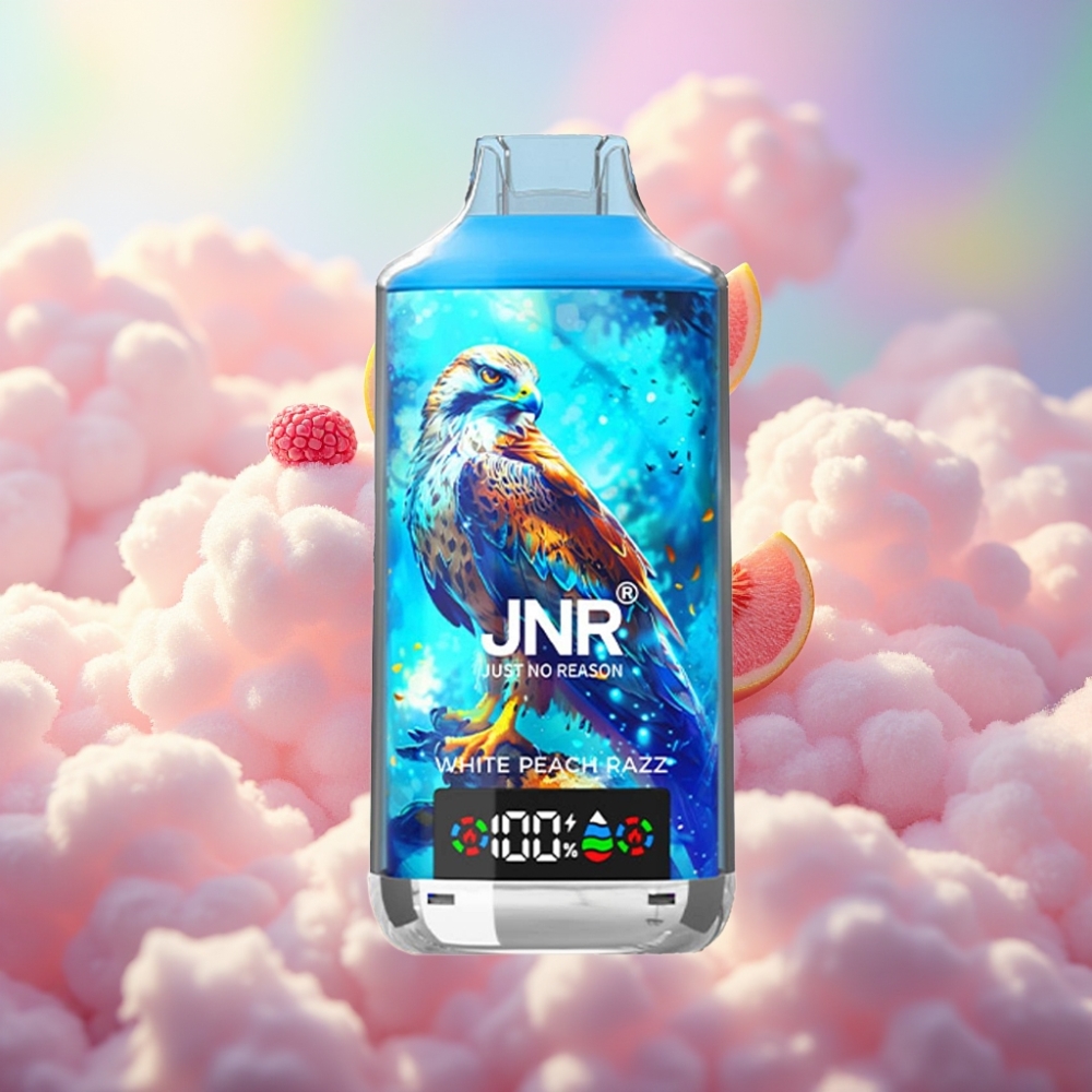 JNR Falcon X 18000 Puffs Ühekordselt Kasutatav Vape Valge Virsik-Murakas