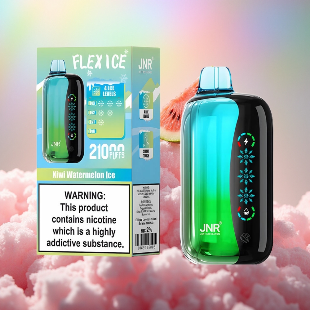 JNR Flex Ice 21000 Puhet Ühekordne Vape (Kiivi-Arbuusi Ice)
