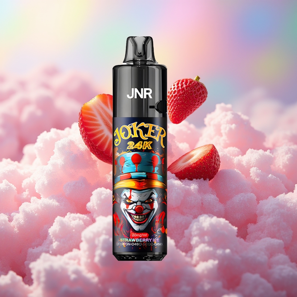 JNR Joker 24K Puffs Ühekordselt Kasutatav Vape 2+10ml Täidetav Pod Maasikajää