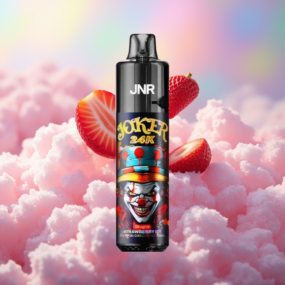 JNR Joker 24K Puffs Ühekordselt Kasutatav Vape 2+10ml Täidetav Pod Maasikajää