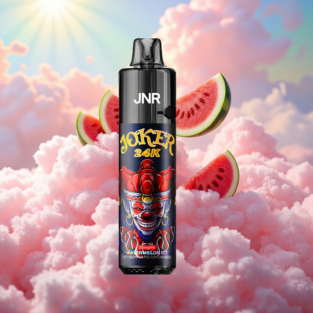 JNR Joker 24K Puffs Ühekordselt Kasutatav Vape 2+10ml Taaskäideldav Pod, Nähtav Vedelikutase, 800mAh, Vesimeloni-Jää