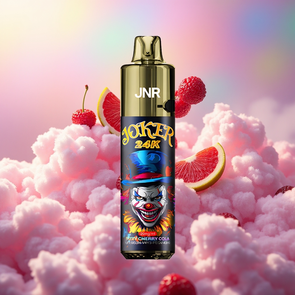 JNR Joker 24K Puffs Ühekordselt Kasutatav Vape Fizz Küüslaukola 2+10ml Taaskasutatav Paak 800mAh