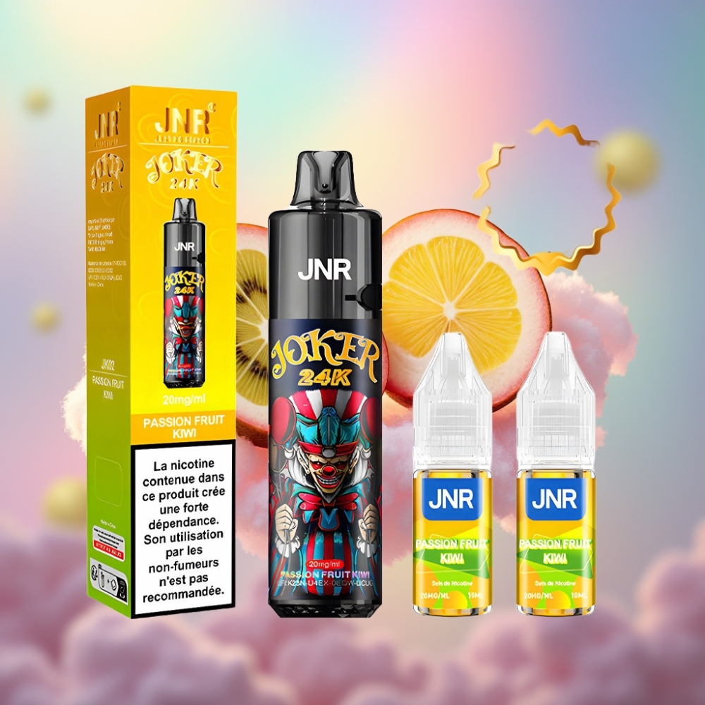 JNR Joker 24K Puffs Ühekordselt Kasutatav Vape Marakujakiivi (2+10ml, 800mAh, TPD)