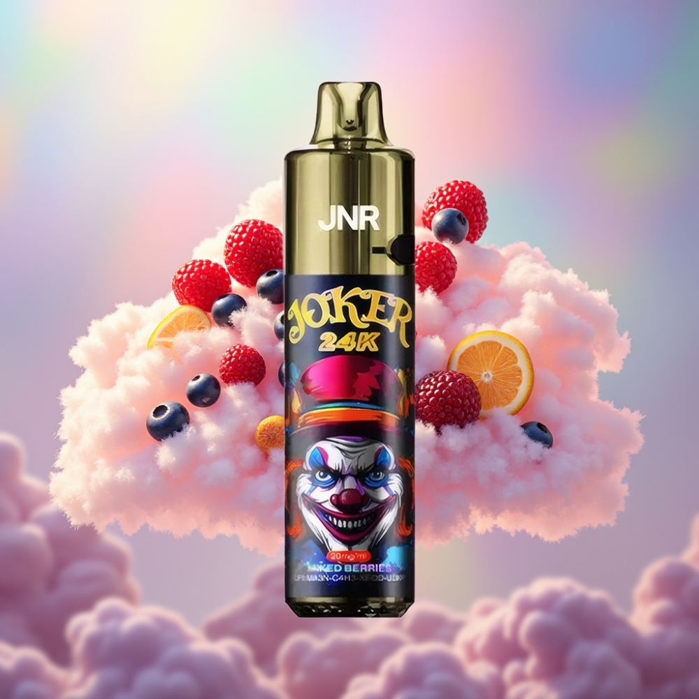 JNR Joker 24K Puffs Ühekordselt Kasutatav Vape Segased Marjad 2+10ml Taaskasutatav Pod 800mAh