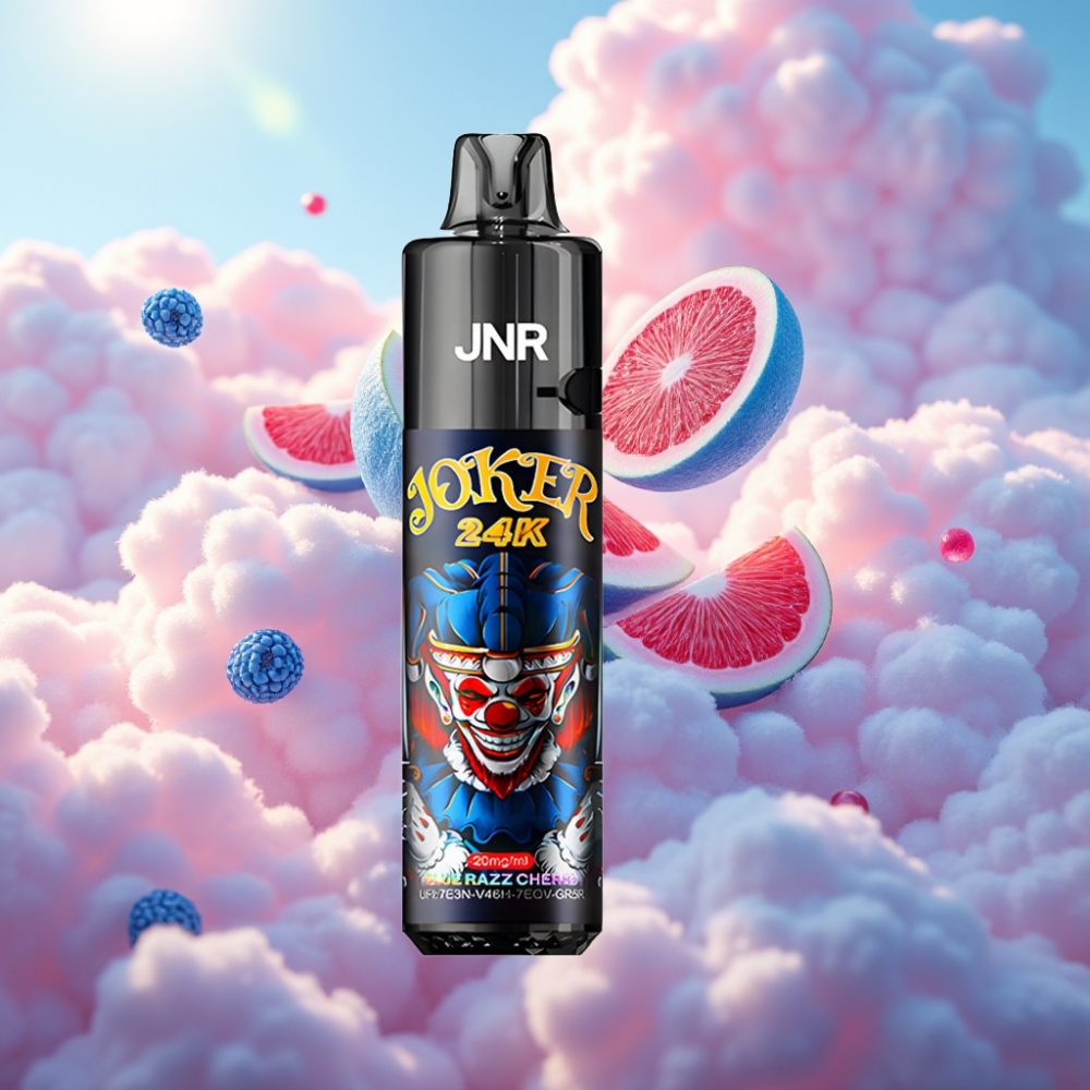 JNR Joker 24K Puffs Ühekordselt Kasutatav Vape Sinine Vaarik-Kirsiga, 2+10ml Taidetav Patarei, 800mAh, 24000 Puffs