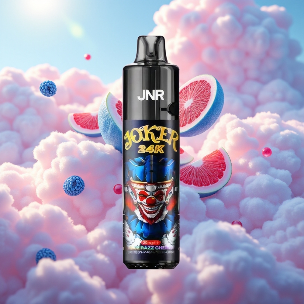 JNR Joker 24K Puffs Ühekordselt Kasutatav Vape Sinine Vaarik-Kirsiga, 2+10ml Taidetav Patarei, 800mAh, 24000 Puffs