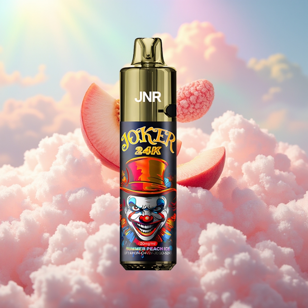 JNR Joker 24K Puffs Ühekordselt Kasutatav Vape Suvine Virsikujää