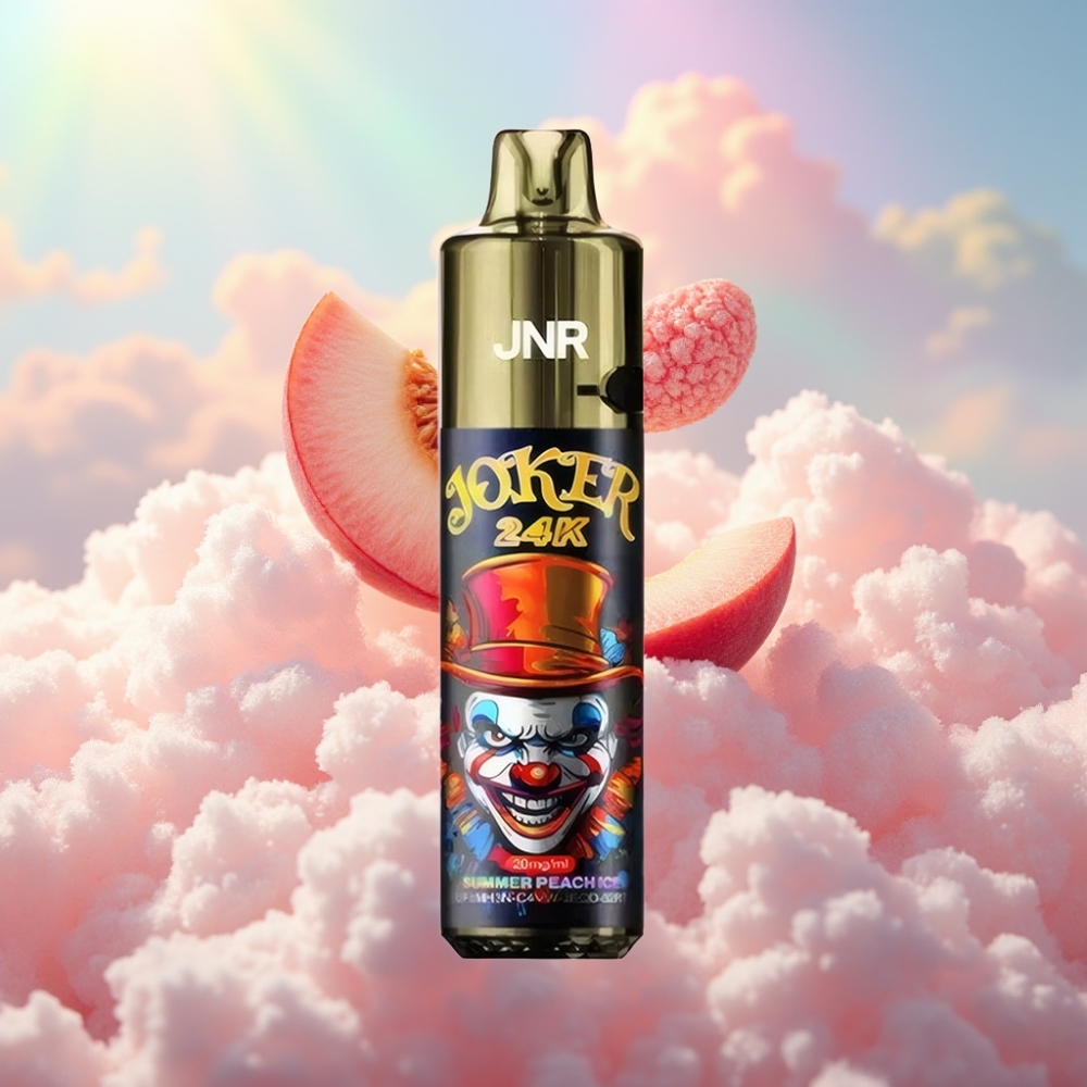 JNR Joker 24K Puffs Ühekordselt Kasutatav Vape Suvine Virsikujää