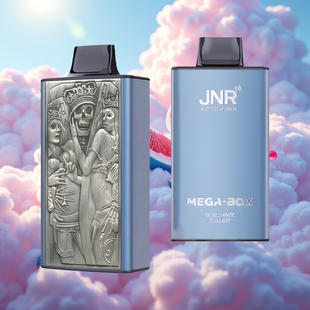 JNR Mega Box 25000 Puffs Ühekordne Vape Sinine Vaarik-Kirsiga