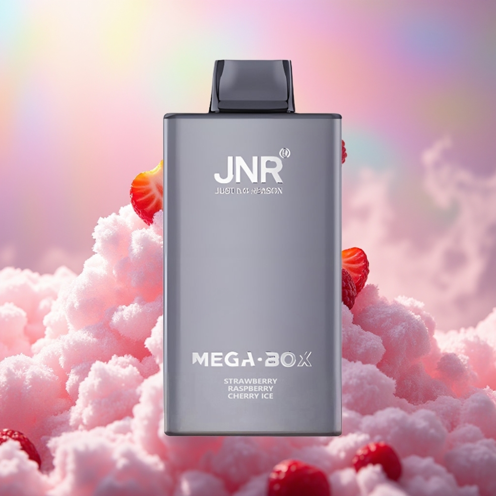 JNR Mega Box 25000 Tõmmet Disposabel Vape Maasikas Vaarik Kirss Jää